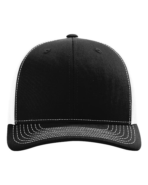 Load image into Gallery viewer, Richardson 112 Snapback Trucker Cap - Black/ White
