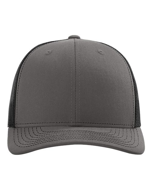 Richardson 112 Snapback Trucker Cap - Charcoal/ Black