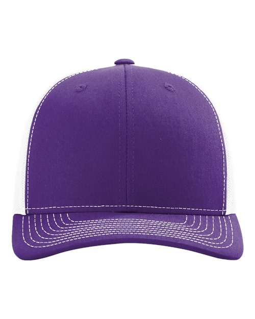 Load image into Gallery viewer, Richardson 112 Snapback Trucker Cap - Purple/ White
