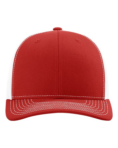 Richardson 112 Snapback Trucker Cap - Red/ White