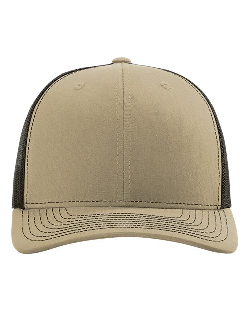 Richardson 112 Snapback Trucker Cap - Khaki/ Coffee