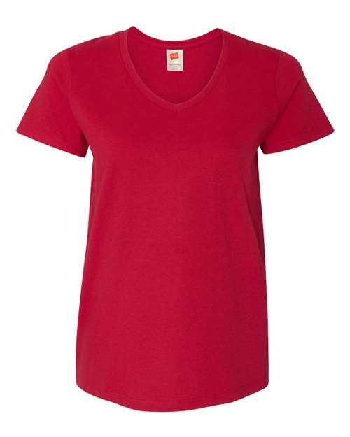 Women's Essential-T V-Neck T-Shirt - Deep Red