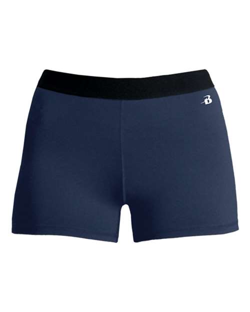 Load image into Gallery viewer, Badger 2629 Girls' Pro-Compression Shorts - Navy
