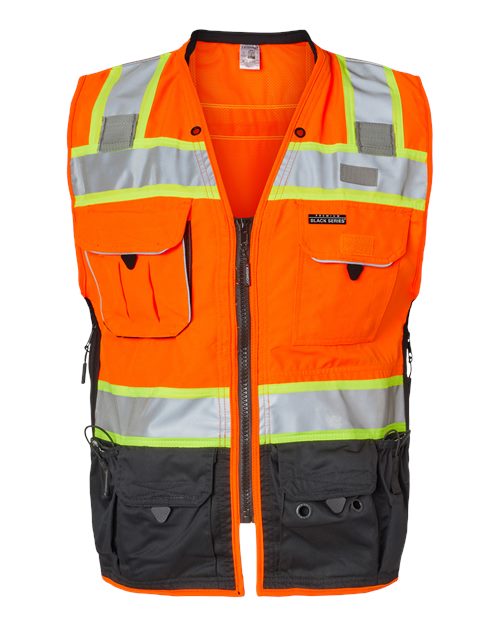 Load image into Gallery viewer, Kishigo S5002-5003 Unisex Premium Black Series® Surveyors Vest - Orange
