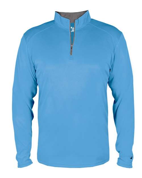 Load image into Gallery viewer, Badger 4102 Men's B-Core Quarter-Zip Pullover - Columbia Blue/ Graphite
