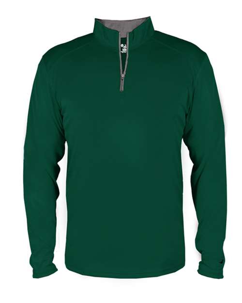 Load image into Gallery viewer, Badger 4102 Men's B-Core Quarter-Zip Pullover - Forest/ Graphite

