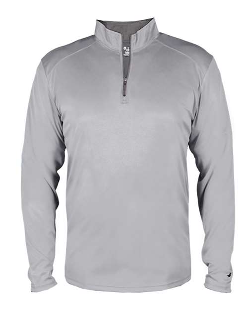 Load image into Gallery viewer, Badger 4102 Men's B-Core Quarter-Zip Pullover - Silver/ Graphite
