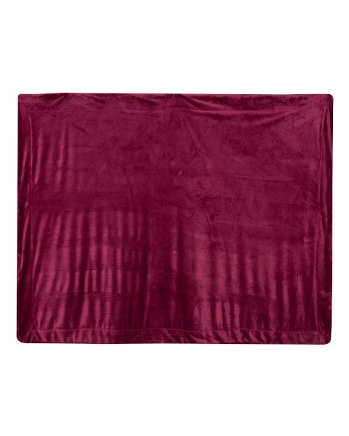 Load image into Gallery viewer, Alpine Fleece 8712 Micro Mink Sherpa Blanket - Burgundy
