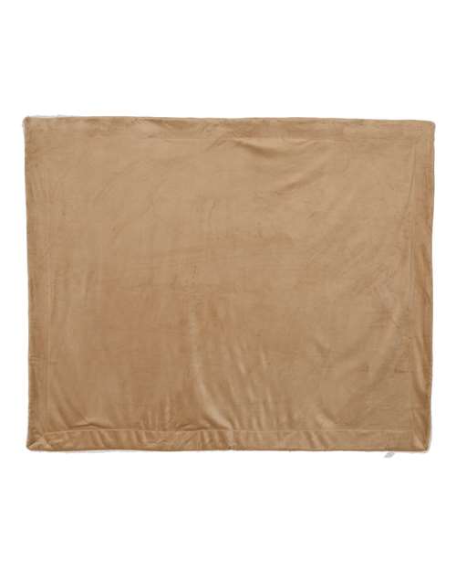 Alpine Fleece 8712 Micro Mink Sherpa Blanket - Camel