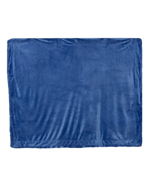 Load image into Gallery viewer, Alpine Fleece 8712 Micro Mink Sherpa Blanket - Royal
