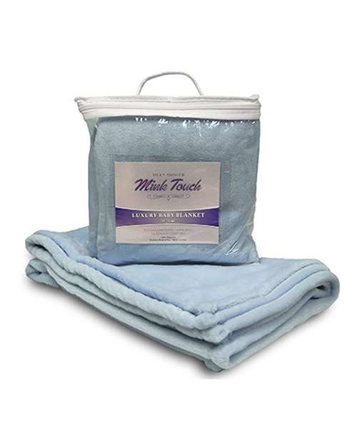 Load image into Gallery viewer, Alpine Fleece 8722 Mink Touch Luxury Baby Blanket - Baby Blue
