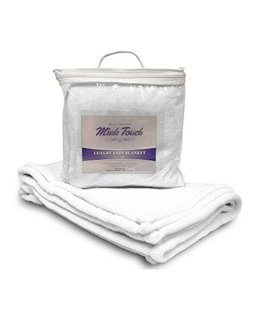Alpine Fleece 8722 Mink Touch Luxury Baby Blanket - Pure White