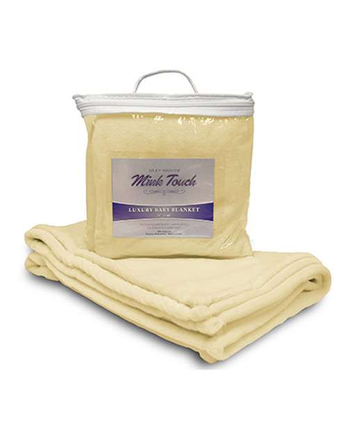 Load image into Gallery viewer, Alpine Fleece 8722 Mink Touch Luxury Baby Blanket - Soft Yellow
