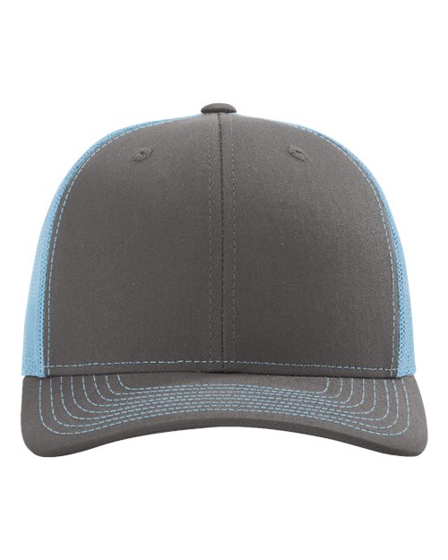 Load image into Gallery viewer, Richardson 112 Snapback Trucker Cap - Charcoal/ Columbia Blue
