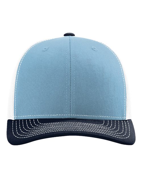 Richardson 112 Snapback Trucker Cap - Columbia Blue/ White/ Navy