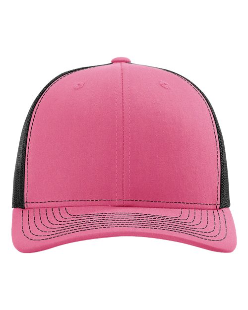 Richardson 112 Snapback Trucker Cap - Hot Pink/ Black