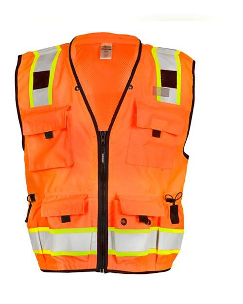 Kishigo S5000-5001 Unisex Professional Surveyors Vest - Orange