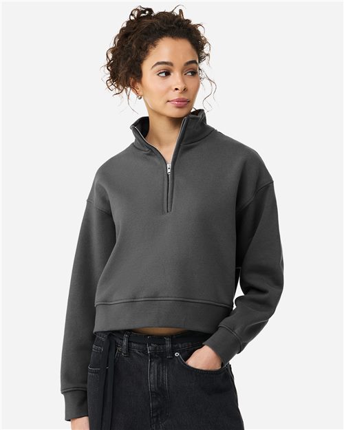 Women's 10 oz. Heavyweight Half-Zip Pullover — Bear Transfers