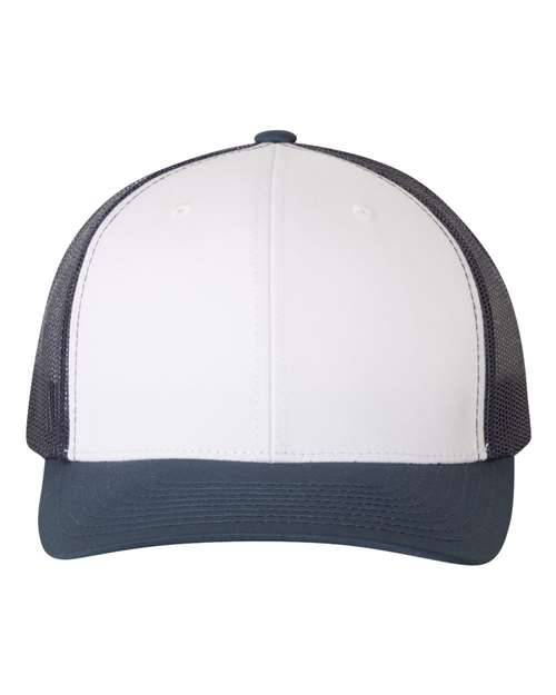 YP Classics 6606 Retro Trucker Cap - Navy/ White/ Navy