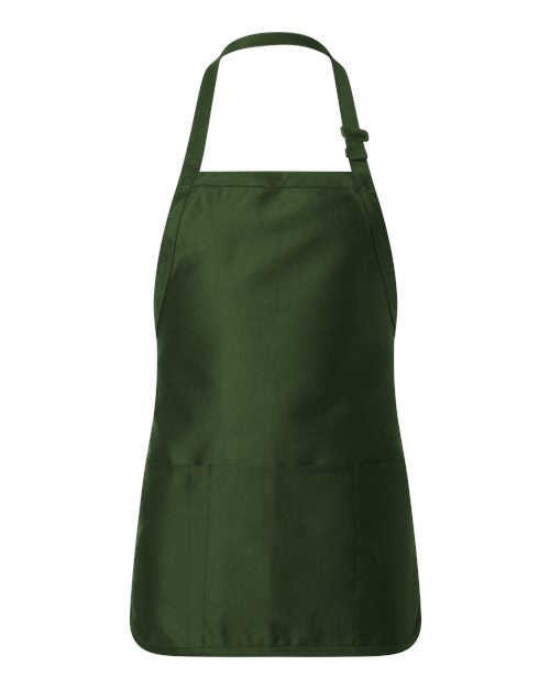 Q-Tees Q4250 Full-Length Apron with Pouch Pocket - Forest