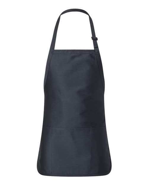 Q-Tees Q4250 Full-Length Apron with Pouch Pocket - Navy