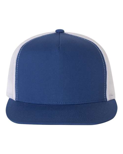 Load image into Gallery viewer, YP Classics 6006 Classic Five-Panel Trucker Cap - Royal/ White
