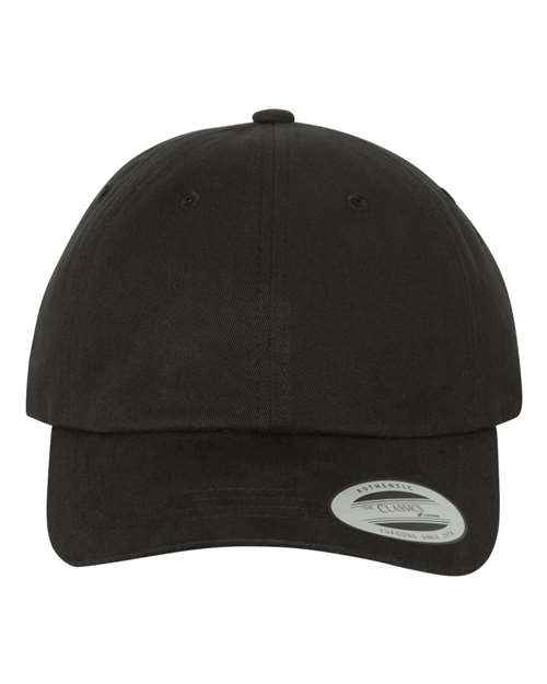 YP Classics 6245PT Peached Cotton Twill Dad Hat - Black