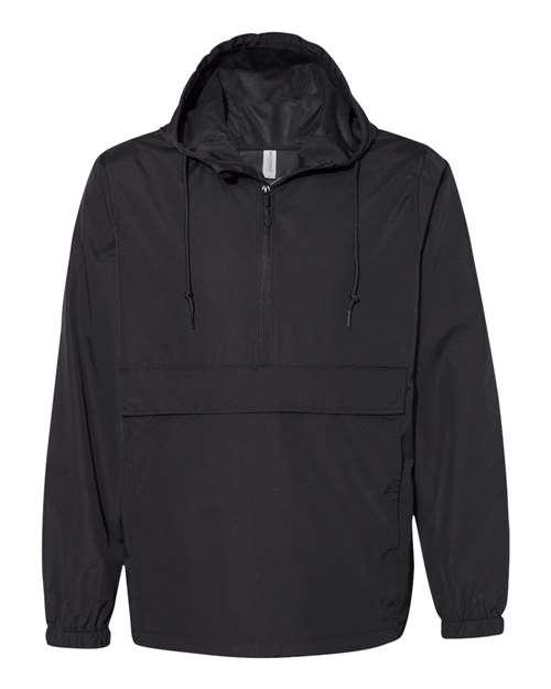 Independent Trading Co. EXP94NAW Men's Nylon Anorak - Black