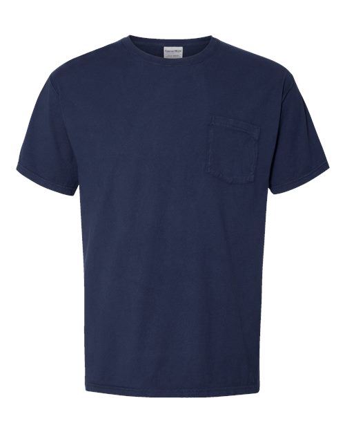 Load image into Gallery viewer, Unisex Garment-Dyed Pocket T-Shirt - Navy
