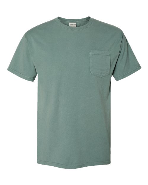 Load image into Gallery viewer, Unisex Garment-Dyed Pocket T-Shirt - Cypress Green
