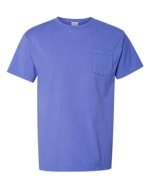 Load image into Gallery viewer, Unisex Garment-Dyed Pocket T-Shirt - Deep Forte Blue
