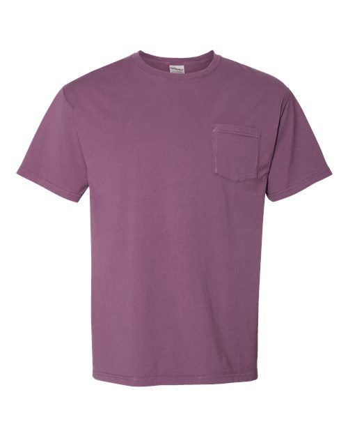 Unisex Garment-Dyed Pocket T-Shirt - Purple Plum Raisin