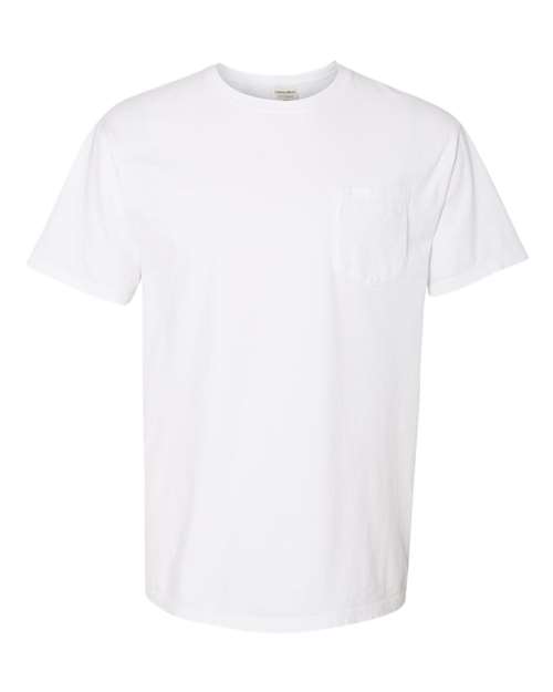 Load image into Gallery viewer, Unisex Garment-Dyed Pocket T-Shirt - White
