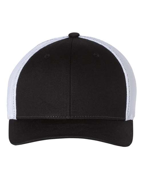 Richardson 110 R-Flex Trucker Cap - Black/ White