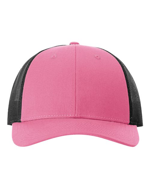 Richardson 115 Low Pro Trucker Cap - Hot Pink/ Black
