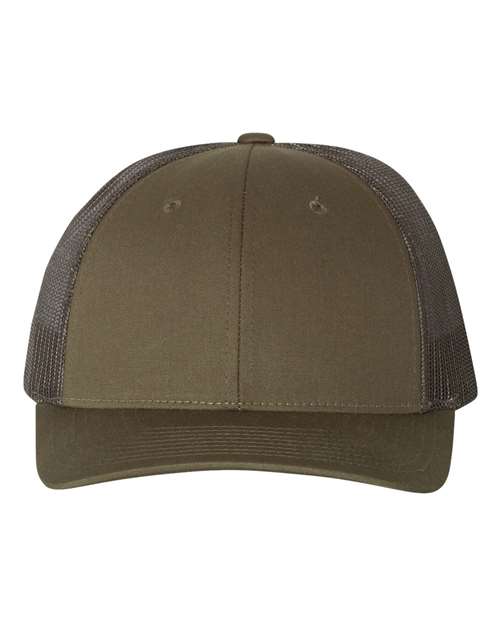 Richardson 115 Low Pro Trucker Cap - Chocolate Chip/ Grey Brown