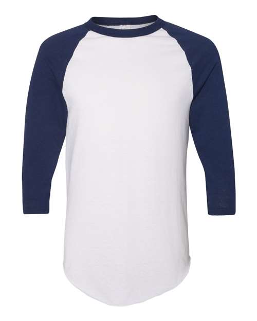 Augusta Sportswear 4420 Unisex Three-Quarter Raglan Sleeve Baseball Jersey T-Shirt - White/ Navy