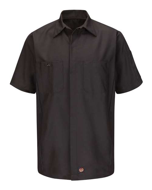 Red Kap SY20 Men's Short Sleeve Automotive Crew Shirt - Charcoal