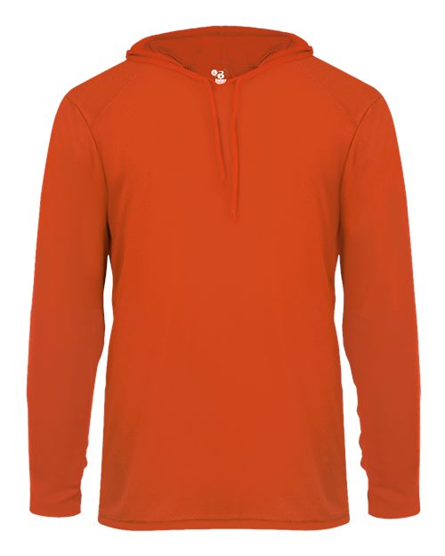 Badger 4105 Unisex B-Core Hooded Long Sleeve T-Shirt - Burnt Orange