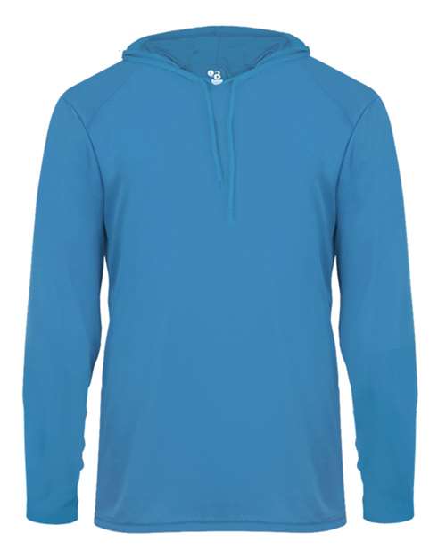 Badger 4105 Unisex B-Core Hooded Long Sleeve T-Shirt - Electric Blue