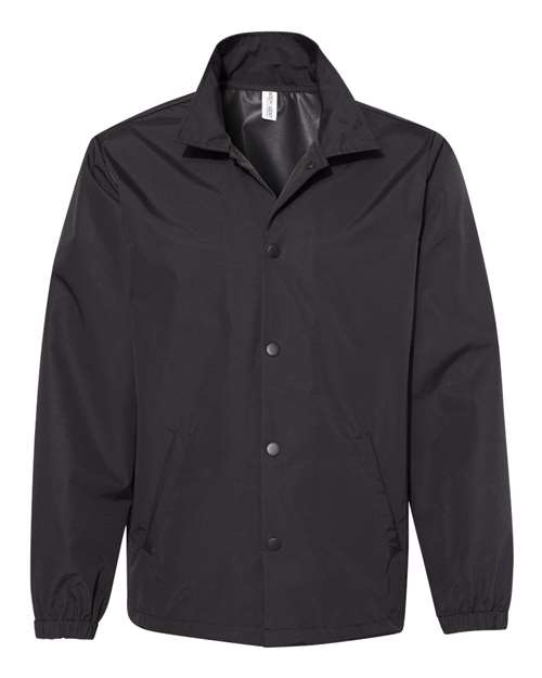 Load image into Gallery viewer, Independent Trading Co. EXP99CNB Men's Water-Resistant Windbreaker Coach’s Jacket - Black/ Black
