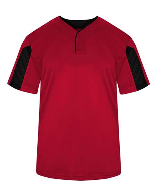 Alleson Athletic 7976 Men's Striker Placket - Red/ Black