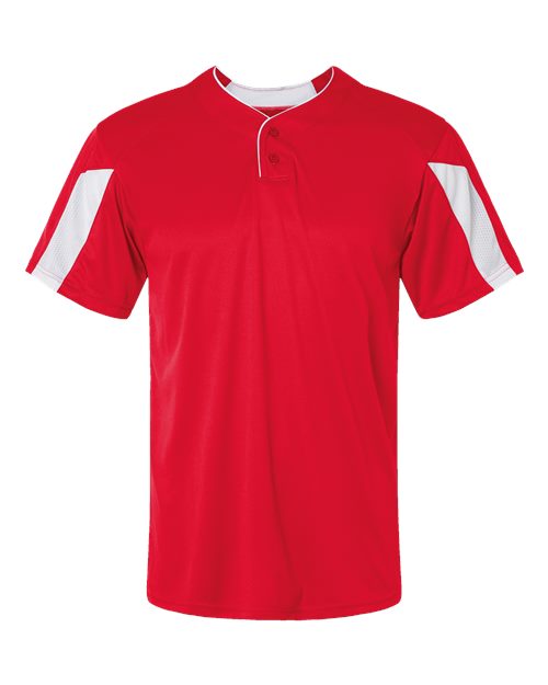 Alleson Athletic 7976 Men's Striker Placket - Red/ White