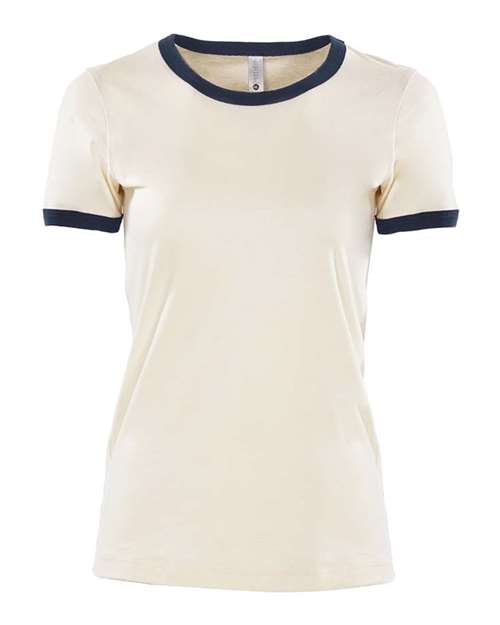 Women's Ringer Tee - Natural/ Midnight Navy