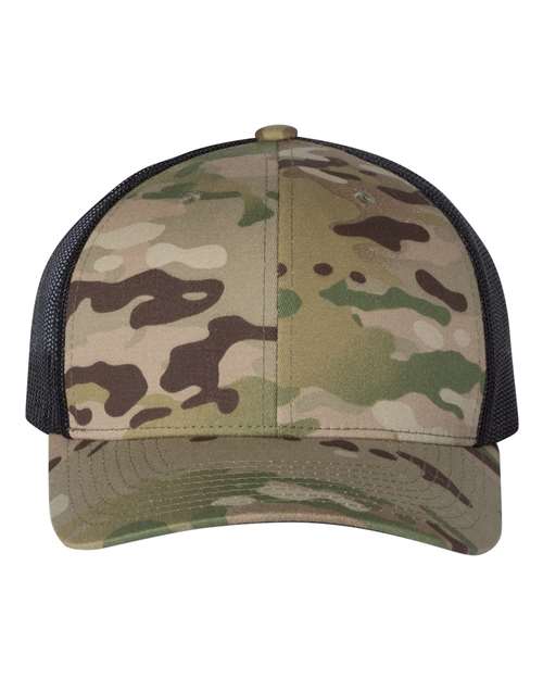 Load image into Gallery viewer, YP Classics 6606 Retro Trucker Cap - Multicam Green/ Black

