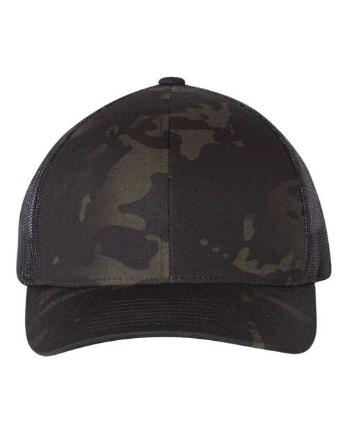 Load image into Gallery viewer, YP Classics 6606 Retro Trucker Cap - Multicam Black/ Black
