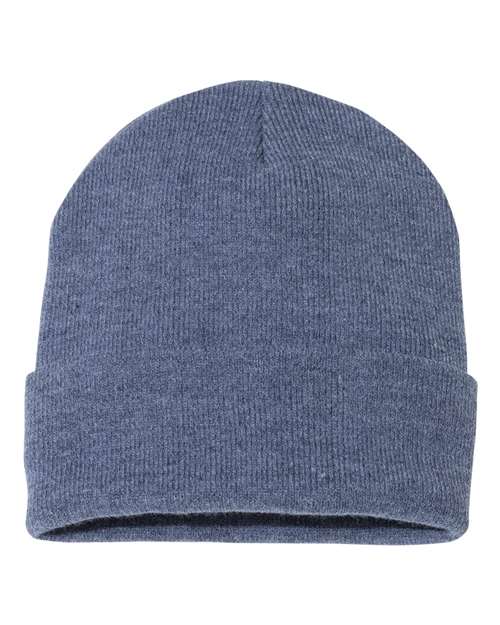 Load image into Gallery viewer, Sportsman SP12 12" Solid Cuffed Beanie - Heather Navy

