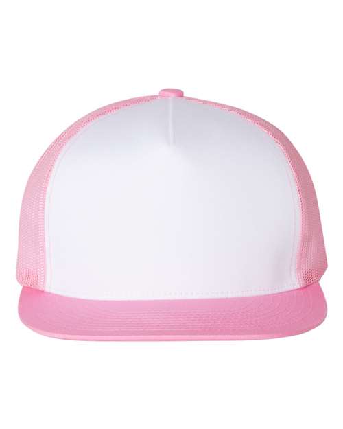 Load image into Gallery viewer, YP Classics 6006 Classic Five-Panel Trucker Cap - Pink/ White/ Pink
