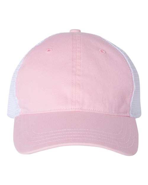 Load image into Gallery viewer, Richardson 111 Garment-Washed Trucker Cap - Pink/ White
