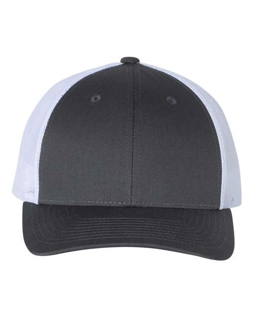 Richardson 115 Low Pro Trucker Cap - Charcoal/ White